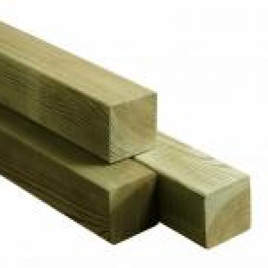 Vierkante paal in geïmpregneerd hout 70 x 70 x 2700 mm